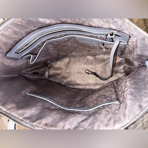 Michael Kors Jet Set Blue/Grey Leather Bag - Picture 7 of 11